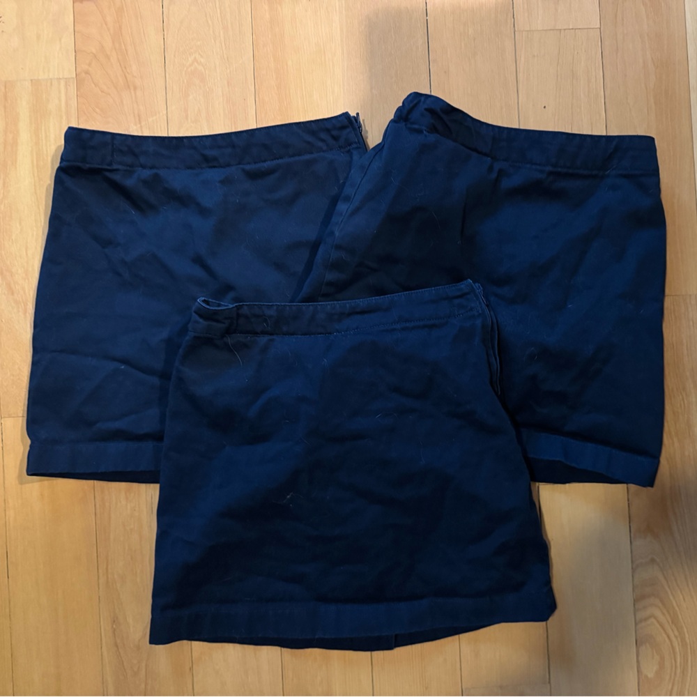 Lands End Dark Blue Casual Uniform Skirts